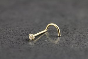 14kt Yellow Gold Nose Screw