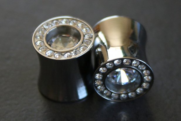 Bling Double Flared Plugs