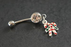Candy Canes Belly Ring