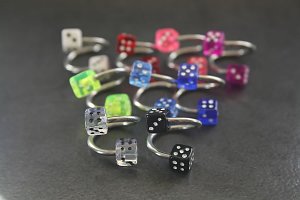 Dice Spiral Belly Ring