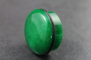 Green Stone Top Hat Plug