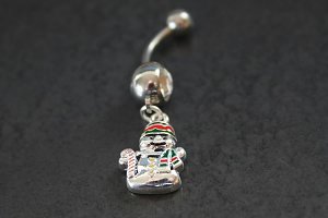 Snowman Dangle Belly Ring