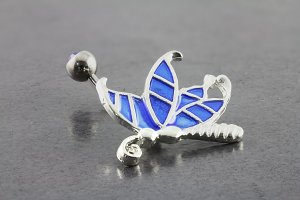 Stained Glass Butterfly Belly Ring