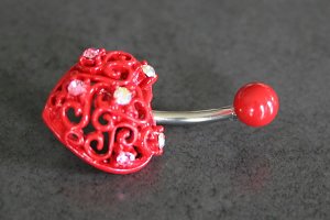 Valentines Heart Belly Ring